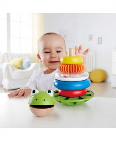 Mr. Frog Stacking Rings | Multicolor Wooden Ring Stacker Play Set Educational Toy for Children $23.62 - Early Development & A...