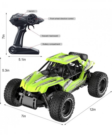 RC Trucks High-Speed Remote Control Car 1:14 Scale 2.4GHz All-Terrain Off-Road Monster Truck Electric Toy with 2 Rechargeable...