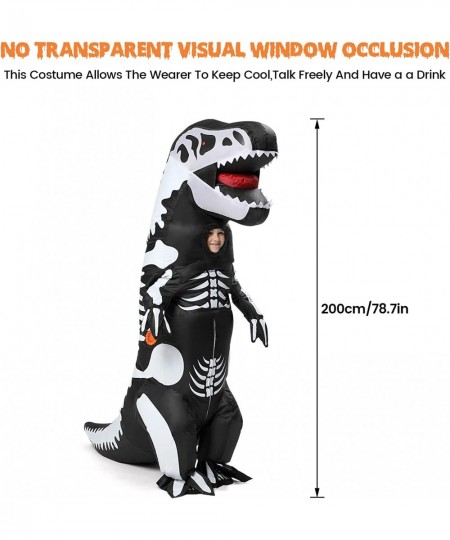 Skeleton Inflatable Dinosaur Costume For Kids Blow Up Costumes For Kids Halloween Cosplay Parties $65.79 - Kids' Costumes