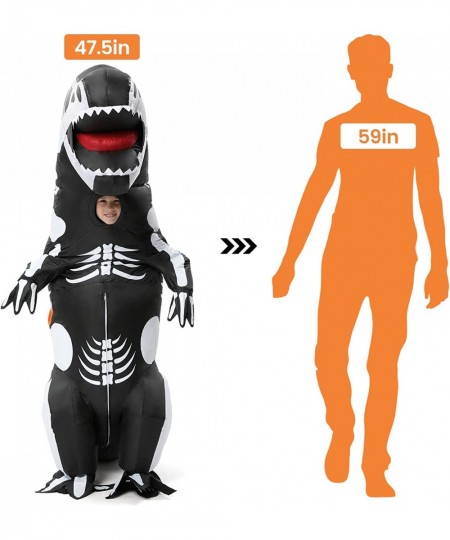 Skeleton Inflatable Dinosaur Costume For Kids Blow Up Costumes For Kids Halloween Cosplay Parties $65.79 - Kids' Costumes