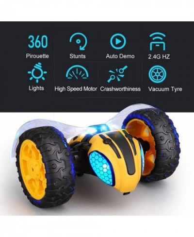 RC Stunt Car Remote Control Car for Kids 1/14 2.4Ghz Rechargeable Off Road Bumble Tumble Bee Truck Rock Crawler Vehicle Toy w...