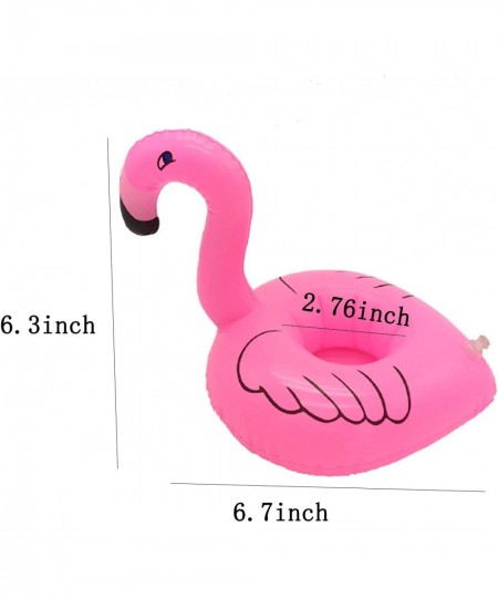 Inflatable Drink Holder 16 Packs Flamingos Floats Inflatable Cup Floating Coasters for Summer Swimming Pool Party and Kids Fu...