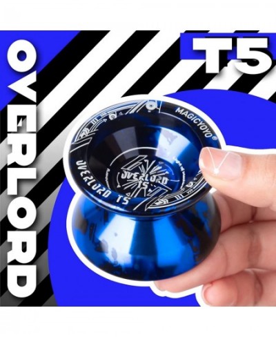 T5 Overlord Unresponsive Yoyo Professional Yoyo for Adults Pro Alloy Aluminum Yoyo for Kids Metal Yoyo for Beginners Yoyo Tri...