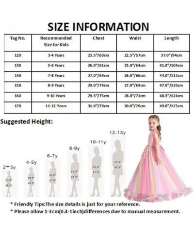 Girls Unicorn Rainbow Birthday Tulle Dress Princess Pageant Dance Gown Christmas Party Halloween Costume w/Headband $54.23 - ...