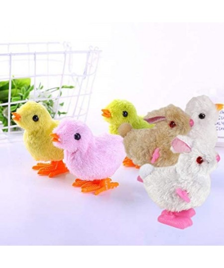 Bunny and Jumping Chick Wind Up Toys Novelty Chicken Hopping Windup Toy for Kids Toddlers Adult Easter Egg Hunt Basket Stocki...