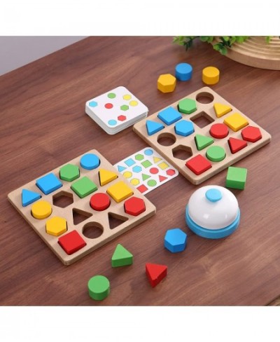 Wooden Puzzles Shape Color Matching Board Games Preschool Educational Montessori Toys for Kids 3 4 5 6 Years Old Boys Girls B...