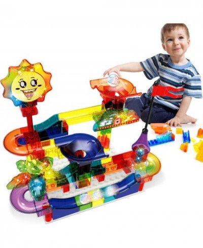 110+ PCS Marble Run Kids Luminous Marble Run Toy Set Deluxe Marble Run with 2 Marble Balls Suitable for Kids 3+ Cute Toys Glo...