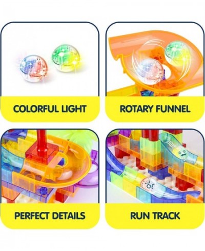 110+ PCS Marble Run Kids Luminous Marble Run Toy Set Deluxe Marble Run with 2 Marble Balls Suitable for Kids 3+ Cute Toys Glo...