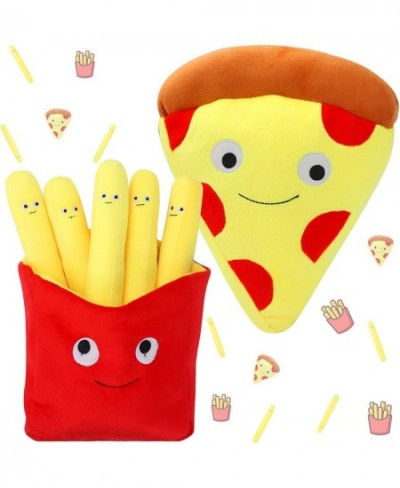 French Fries Pizza Plush Plushies French Fry Pillow Food Pillows for Kids Fast Food Stuffed Animals Plush Toys 11.8” Food Sup...