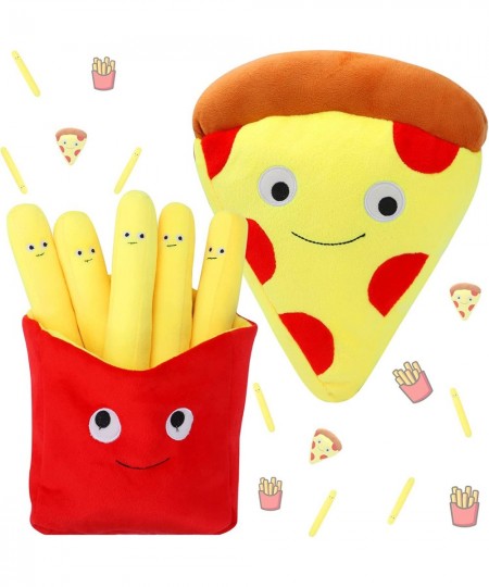 French Fries Pizza Plush Plushies French Fry Pillow Food Pillows for Kids Fast Food Stuffed Animals Plush Toys 11.8” Food Sup...