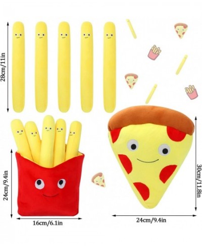 French Fries Pizza Plush Plushies French Fry Pillow Food Pillows for Kids Fast Food Stuffed Animals Plush Toys 11.8” Food Sup...