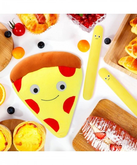 French Fries Pizza Plush Plushies French Fry Pillow Food Pillows for Kids Fast Food Stuffed Animals Plush Toys 11.8” Food Sup...