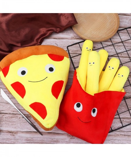 French Fries Pizza Plush Plushies French Fry Pillow Food Pillows for Kids Fast Food Stuffed Animals Plush Toys 11.8” Food Sup...