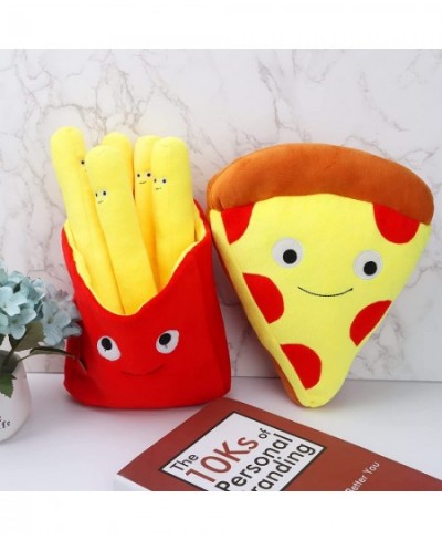 French Fries Pizza Plush Plushies French Fry Pillow Food Pillows for Kids Fast Food Stuffed Animals Plush Toys 11.8” Food Sup...