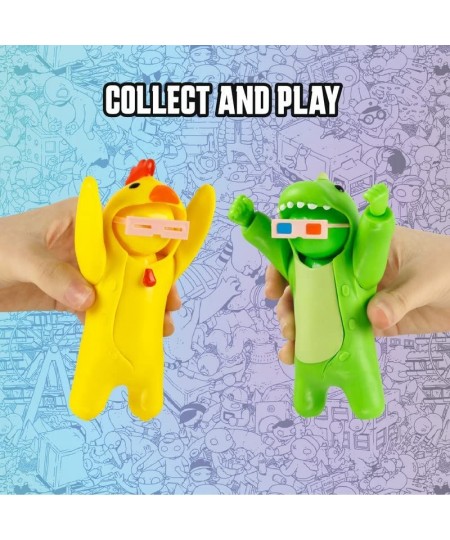 Gang Beasts Action Figures | Green | Collectible Toys. 6.5 Inch Kids Toys | Superhero Toys for Boys & Girls. 4 to Collect | A...