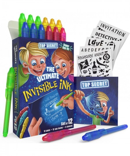 Sticky Lil Finger Invisible Ink Pens and Notebooks Set - Disappearing Ink Pen for Kids - Spy Pens for Kids Invisible Ink - Ma...