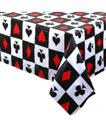 Casino Poker Game Themed Birthday Party Decorations -Plastic Table Cover for Arts & Crafts Poker Patrol Party Supplies for La...