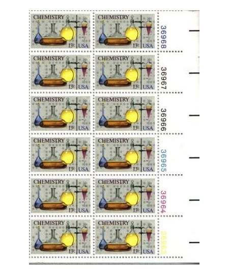 1976 CHEMISTRY 1685 Plate Block of 12 x 13 cents US Postage Stamps $14.63 - Collectible Postage Stamps