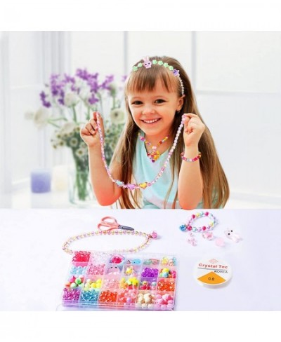 Beads Bracelet Necklace Hairband and Rings Making Kit for Girls - Jewelry Making Accessories Craft Kits for Kids Girls $24.40...