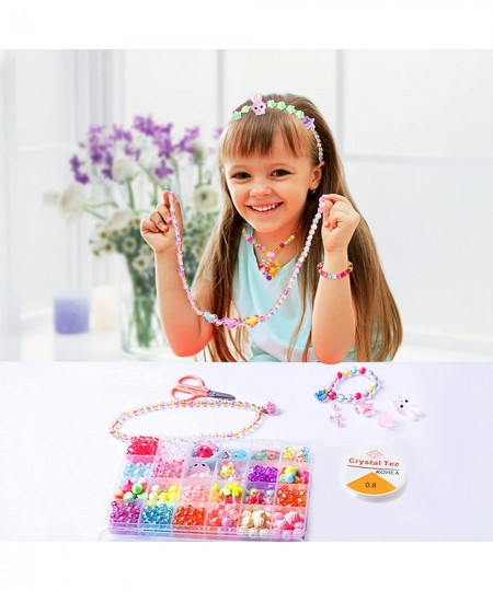 Beads Bracelet Necklace Hairband and Rings Making Kit for Girls - Jewelry Making Accessories Craft Kits for Kids Girls $24.40...