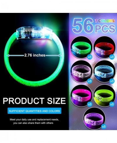 56 Packs LED Glow Sticks Bracelets Christmas New Years Eve Party Supplie Glow in the Dark Light up Bracelets Toys Party Favor...