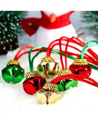 36 Pieces Christmas Bell Necklaces Christmas Holiday Necklaces Bell Necklaces with Ribbons for Holiday Party Accessories Stoc...