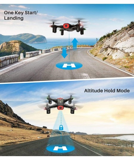 X400 Mini Drone with Camera for Adults & Kids 720P Wifi FPV Quadcopter with App Control Altitude Hold 3D Flip One Key Functio...