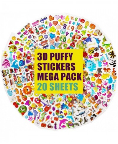 Stickers for Kids 500+ Puffy Stickers 3D Kids Stickers for Scrapbooking Bullet Journal Including Animal Numbers Fruits Fish D...