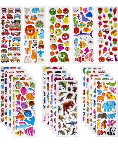 Stickers for Kids 500+ Puffy Stickers 3D Kids Stickers for Scrapbooking Bullet Journal Including Animal Numbers Fruits Fish D...