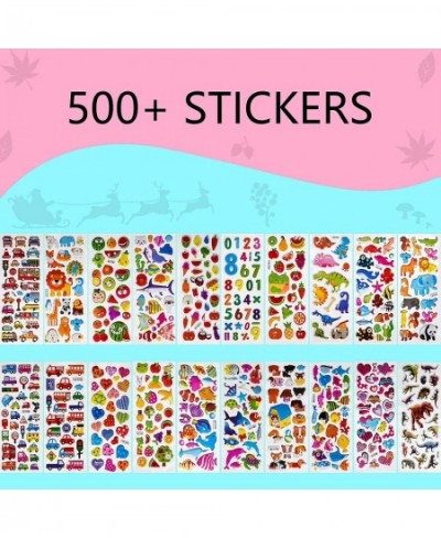 Stickers for Kids 500+ Puffy Stickers 3D Kids Stickers for Scrapbooking Bullet Journal Including Animal Numbers Fruits Fish D...