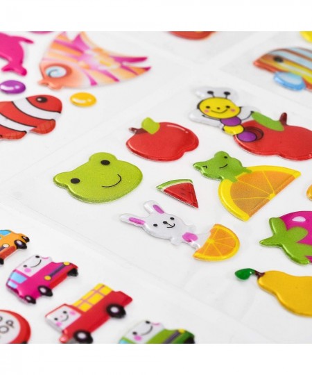 Stickers for Kids 500+ Puffy Stickers 3D Kids Stickers for Scrapbooking Bullet Journal Including Animal Numbers Fruits Fish D...