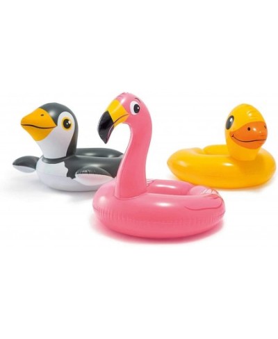 Intex 43234-2327 3 Pack 59220EP - Animal Head Split Ring Pool Floats Bundle Includes Frog Duck Penguin Giraffe Frog Penguin $...