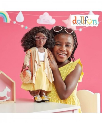 World Girls 18 inch Fashion Doll Set Hanna(Africa) Fashion Dress Up Doll with Hair for Styling Clothes Shoes and Accessories....