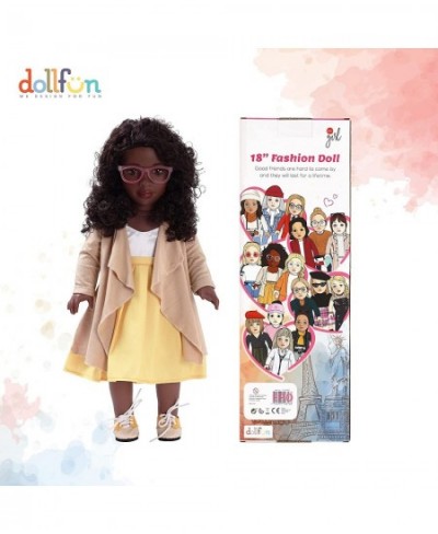 World Girls 18 inch Fashion Doll Set Hanna(Africa) Fashion Dress Up Doll with Hair for Styling Clothes Shoes and Accessories....