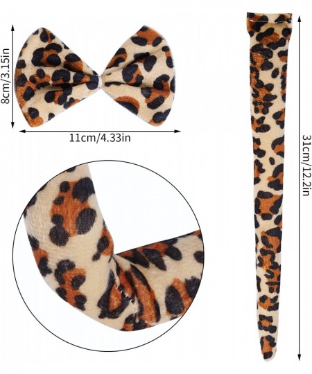 Leopard Costume Set Leopard Ears Headband Tail Bowtie Star Sequined Tutu Animal Fancy Costume Kit for Kids Cosplay Halloween ...