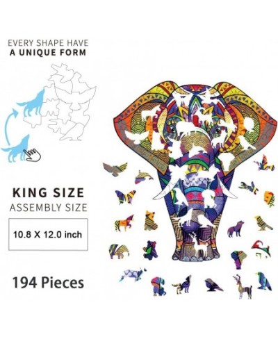 Wooden Puzzle for Adults Unique 194 Pieces Animals Shaped Jigsaw Puzzles Wood Laser Cut Jigsaw Puzzle Magic Wooden Puzzle Bes...