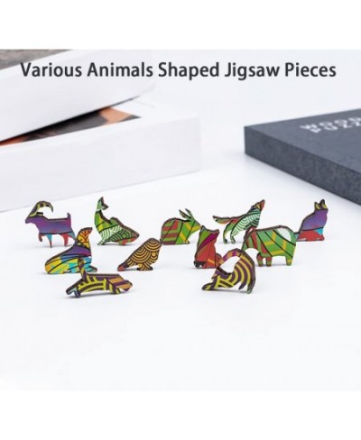 Wooden Puzzle for Adults Unique 194 Pieces Animals Shaped Jigsaw Puzzles Wood Laser Cut Jigsaw Puzzle Magic Wooden Puzzle Bes...