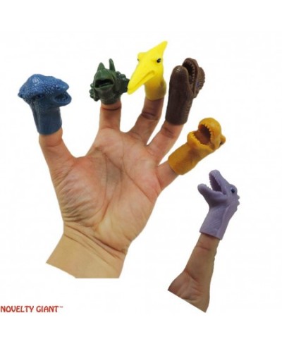 Set of 6 Dinosaur Finger Puppet Party Supplies $15.64 - Finger Puppets