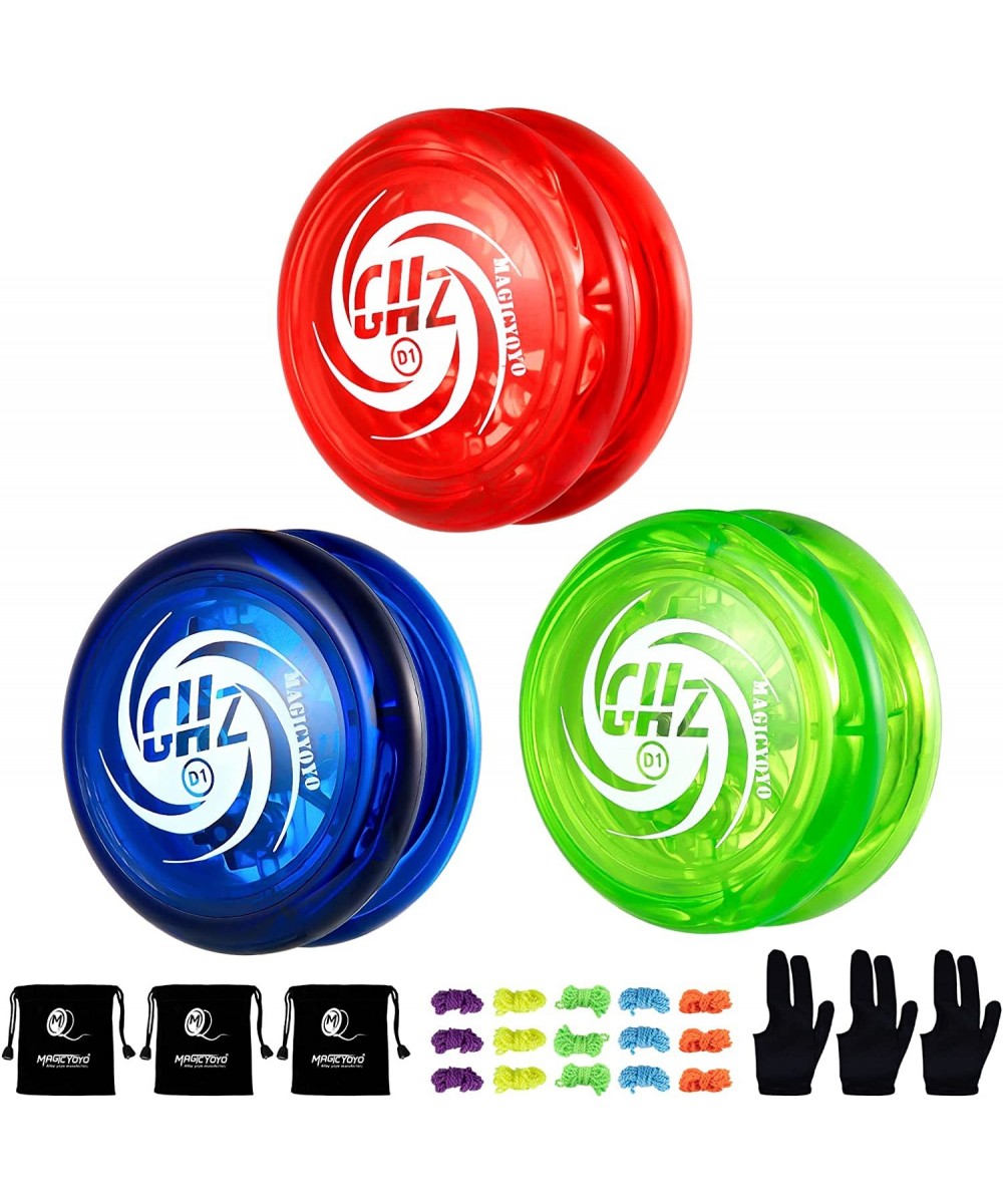 D1 GHZ Yoyo 3 Pack of Responsive Yoyos for Kids Looping Yo Yo s for Adults Plastic Yoyos Professional Starter Yo-yos for Kids...