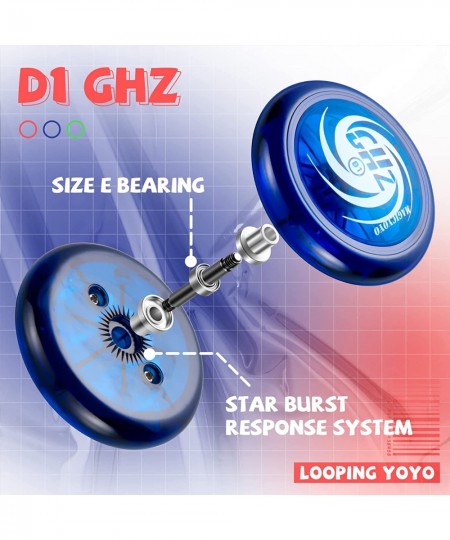 D1 GHZ Yoyo 3 Pack of Responsive Yoyos for Kids Looping Yo Yo s for Adults Plastic Yoyos Professional Starter Yo-yos for Kids...