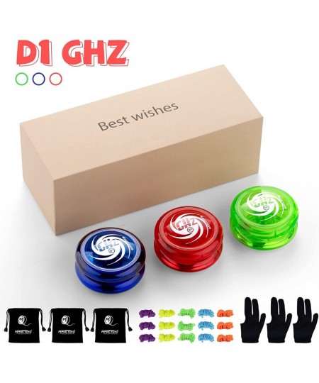 D1 GHZ Yoyo 3 Pack of Responsive Yoyos for Kids Looping Yo Yo s for Adults Plastic Yoyos Professional Starter Yo-yos for Kids...