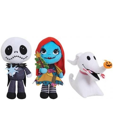 Disney Tim Burton’s Nightmare Before Christmas Small Plush 3-Piece Set Officially Licensed Kids Toys for Ages 3 Up and Presen...