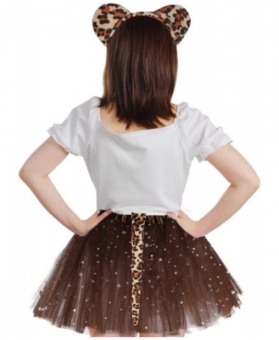 Leopard Costume Set Leopard Ears Headband Tail Bowtie Star Sequined Tutu Animal Fancy Costume Kit for Kids Cosplay Halloween ...