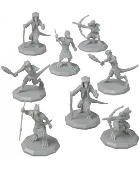 8 Unpainted Fantasy Kobold Mini Figures- All Unique Designs- 1" Hex-Sized Compatible with DND Dungeons and Dragons & Pathfind...