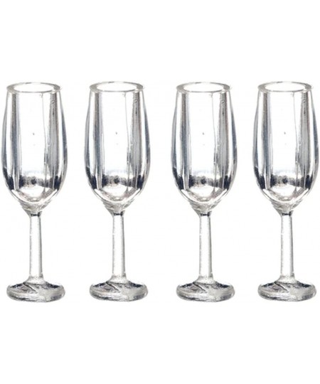 Champagne Glass Set of 4 by Miniatures World $23.48 - Dollhouse Accessories