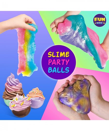 25 Variety Slime Balls Party Favors FunKidz Bulk Premade Soft Small Slime Toys Gifts for Kids Girls Boys Includes Galaxy Fluf...