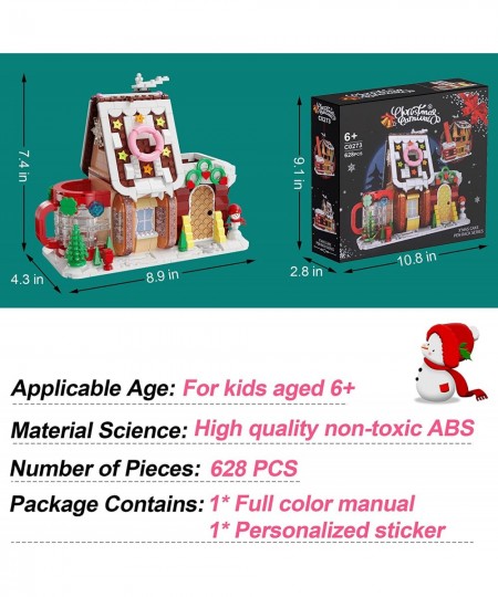 Christmas House Building Kits for Kids Gingerbread House Decorations Building Toys for Grils Age 6 7 8 9 10 11 12+ Year Old B...