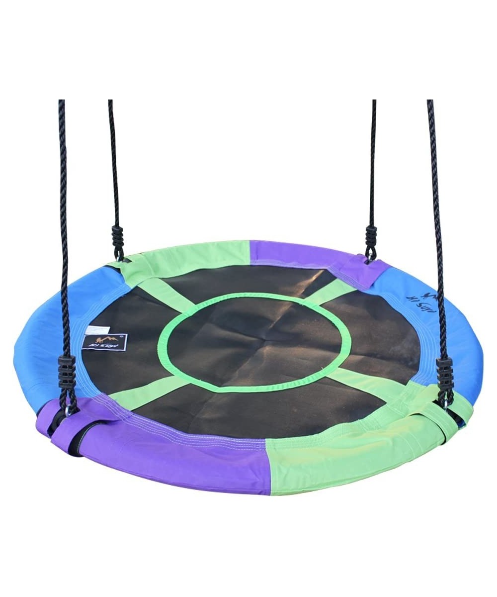 100cm/40 Disc Giant Nest Web Rope Hanging Tree Swing Seat Set Heavy Duty Easy to Set Up for Kids Children Adult Outdoor Backy...