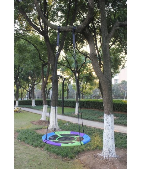 100cm/40 Disc Giant Nest Web Rope Hanging Tree Swing Seat Set Heavy Duty Easy to Set Up for Kids Children Adult Outdoor Backy...