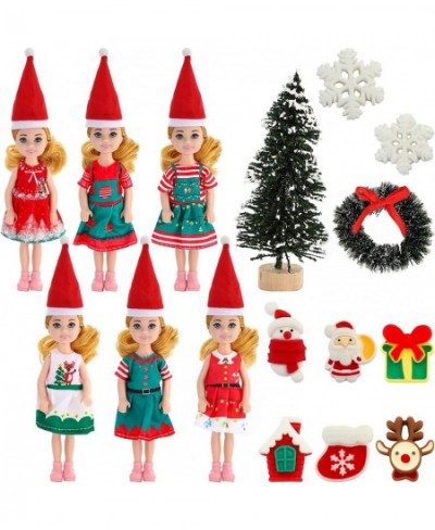 22 Pieces 5 Inch Mini Doll Clothes with Doll Mini Supplies Party Grown Outfits Doll Accessories for Kids Christmas Theme $19....